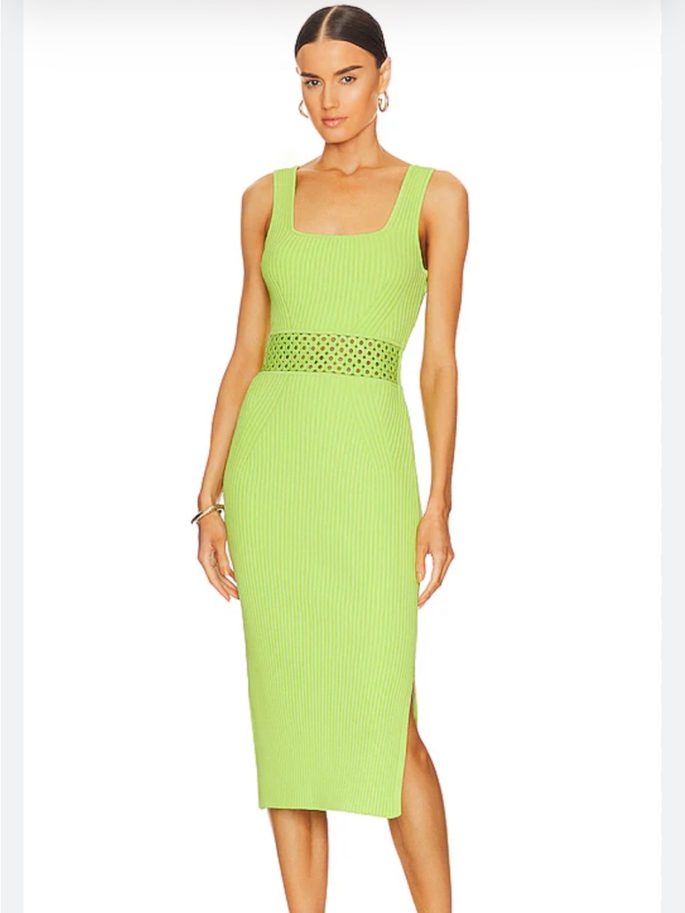 House of Harlow 1960 x Revolve Neon Lime Midi Dress